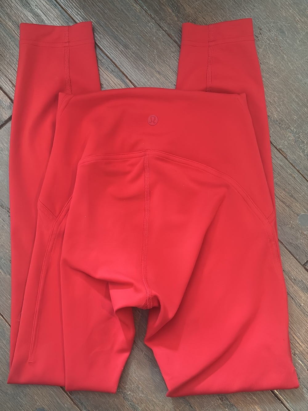 lululemon athletica Bright Red High-Waist Leggings size 0 Yoga Pilates